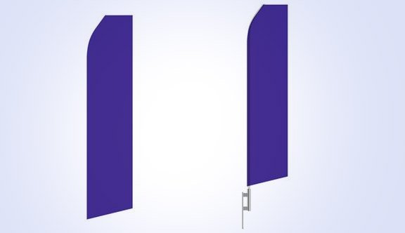 Purple Stock Flag - 16ft Purple Stock Flag - 16ft