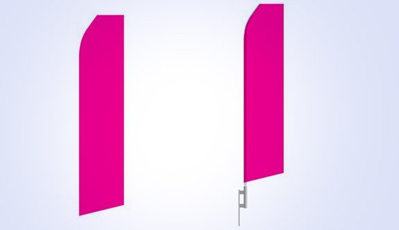 Magenta Stock Flag - 16ft