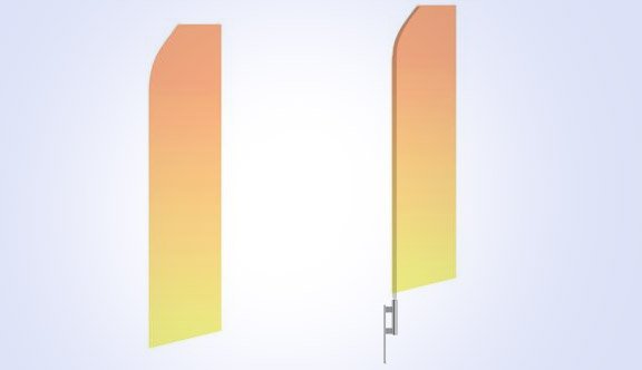 Orange Yellow Gradient Stock Flag - 16ft