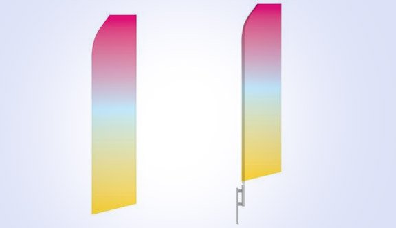 Purple Yellow Gradient Stock Flag - 16ft