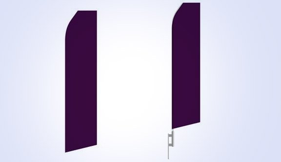 Purple Stock Flag - 16ft