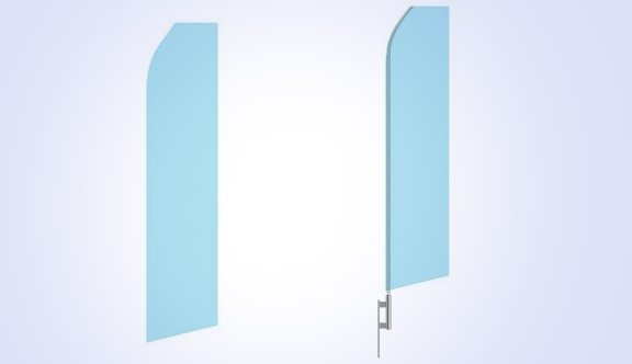 Light Blue Stock Flag - 16ft