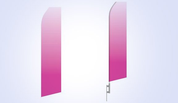 Purple Gradient Stock Flag - 16ft