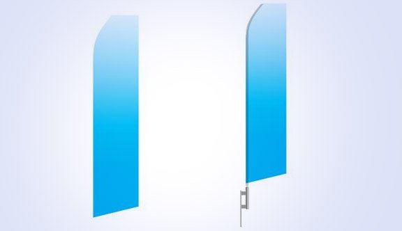 Blue Gradient Stock Flag - 16ft