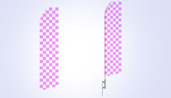 Light Magenta Chessboard Stock Flag - 16ft