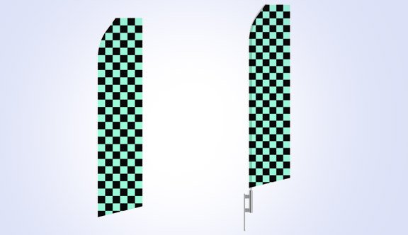 Green Black Stock Flag - 16ft