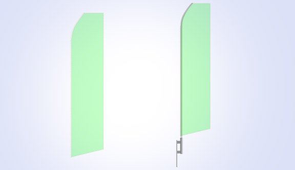 Light Green Stock Flag - 16ft