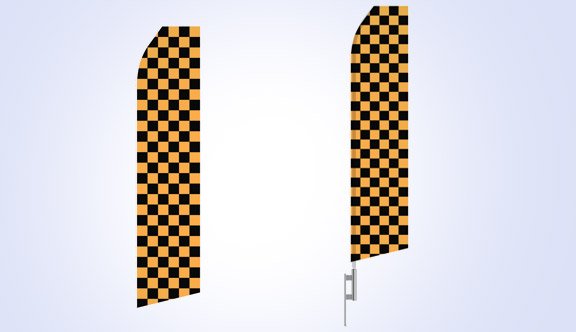 Dark Chessboard Stock Flag - 16ft