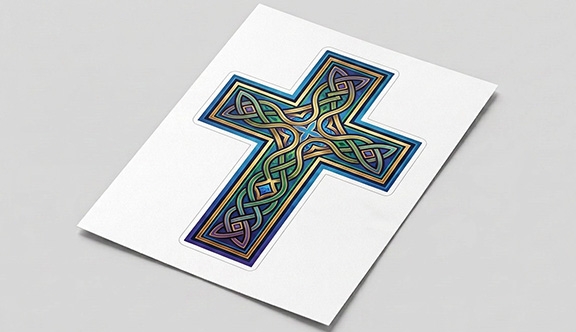 Cross Sticker