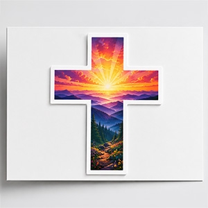 Cross Sticker
