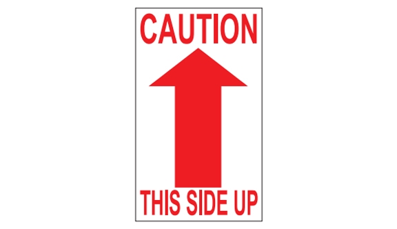 Caution This Side Up Labels - 3x5
