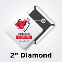 Custom 2" Diamond Button Pins