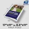 Half-Fold Direct Mail Brochure- 17x11 to 8.5x11
