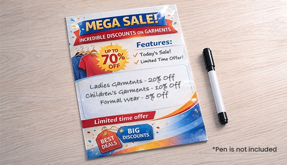 Dry Erase Card - European A4 Size (8.27x11.69)