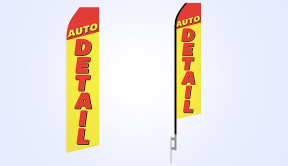 Auto Detail Stock Flag - 16ft. Auto Detail Stock Flag - 16ft.