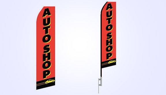 Auto Shop Stock Flag - 16ft. Auto Shop Stock Flag - 16ft.