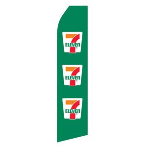 Green 7 - 11 Logo Stock Flag - 16ft