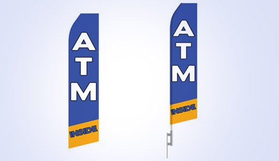 ATM Inside Stock Flag - 16ft ATM Inside Stock Flag - 16ft