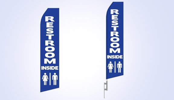Restroom Inside Stock Flag - 16ft Restroom Inside Stock Flag - 16ft