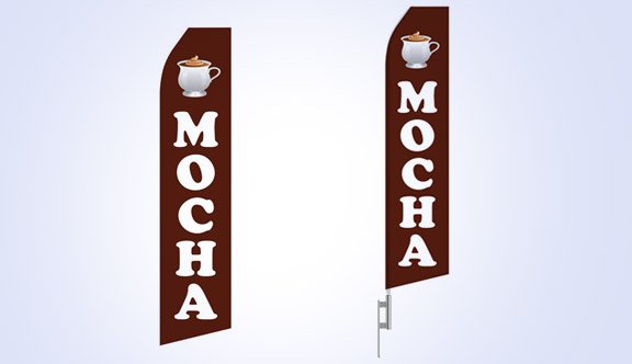 Mocha Stock Flag - 16ft Mocha Stock Flag - 16ft