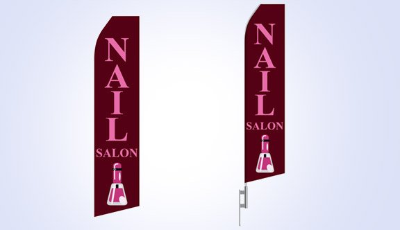 Nail Salon Stock Flag - 16ft Nail Salon Stock Flag - 16ft