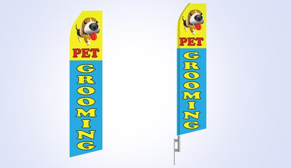 Pet Grooming Stock Flag - 16ft Pet Grooming Stock Flag - 16ft