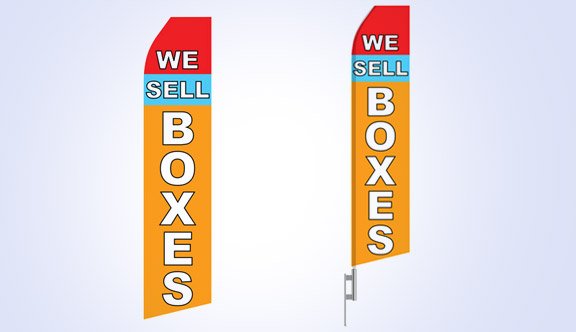 We Sell Boxes Stock Flag - 16ft We Sell Boxes Stock Flag - 16ft