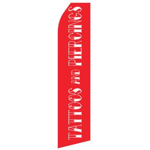 Tattoos and Piercings Stock Flag - 16ft