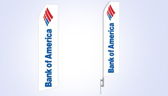 Bank of America Bank Logo Stock Flag - 16ft Bank of America Bank Logo Stock Flag - 16ft