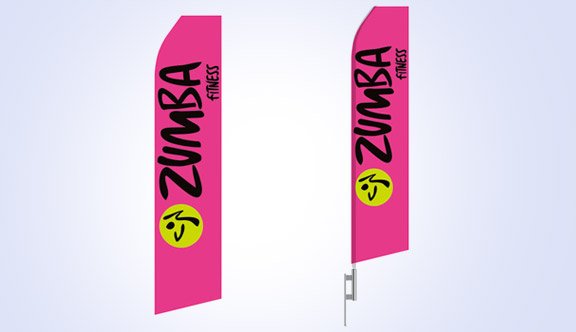 Zumba Fitness Stock Flag - 16ft Zumba Fitness Stock Flag - 16ft
