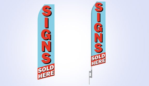 Sign Sold Here Stock Flag - 16ft Sign Sold Here Stock Flag - 16ft