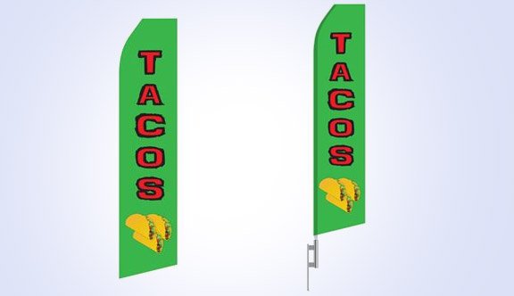 Tacos Stock Flag - 16ft Tacos Stock Flag - 16ft