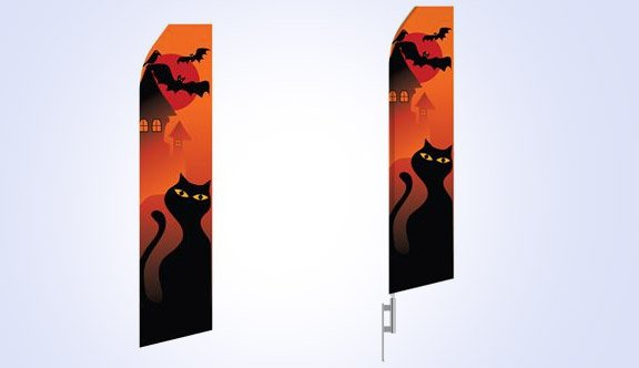 Halloween Cat Stock Flag - 16ft