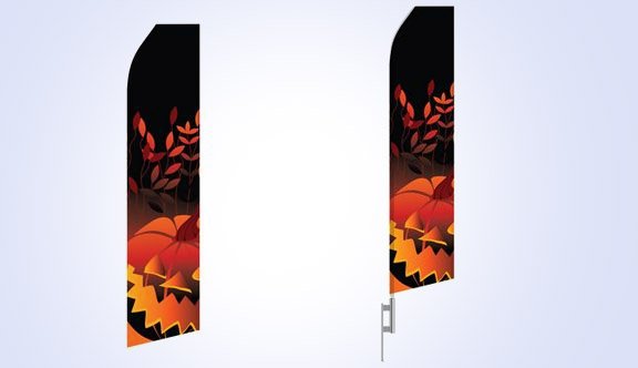 Halloween Pumpkin Stock Flag - 16ft