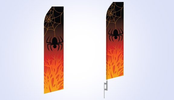 Halloween Spider Stock Flag - 16ft