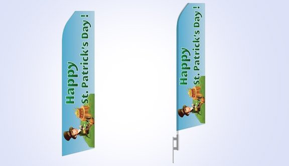 Happy St. Patricks Day Stock Flag - 16ft