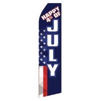 Happy July 4th Stock Flag - 16ft