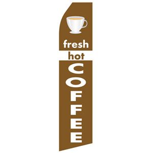 Fresh Hot Coffee Stock Flag - 16ft