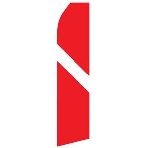Red and White Stripe Stock Flag - 16ft