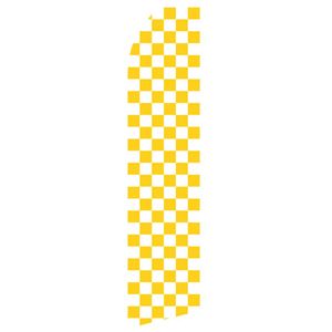 Yellow and White Checkered Stock Flag - 16ft