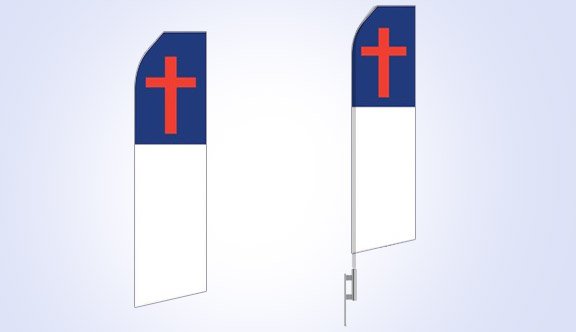 Red Cross Stock Flag - 16ft