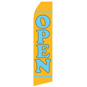 Yellow Open Stock Flag - 16ft