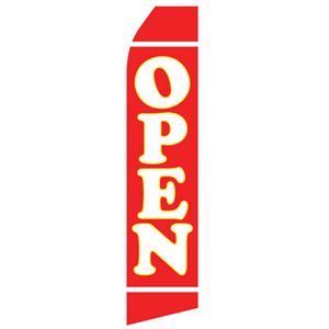 Red Open Stock Flag - 16ft