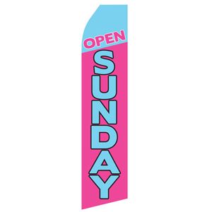 Purple Open Saturday Stock Flag - 16ft
