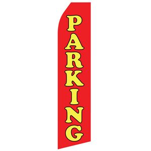 Red Parking Stock Flag - 16ft