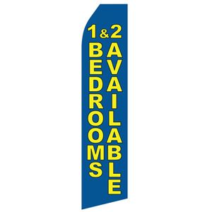Blue 1 & 2 Bedrooms Available Stock Flag - 16ft