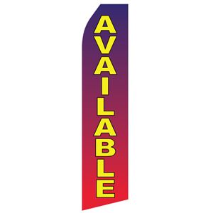 Purple Gradient Available Stock Flag - 16ft