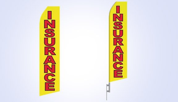 Yellow Insurance Stock Flag - 16ft
