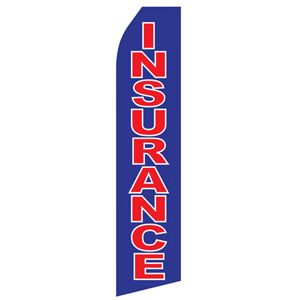 Blue Insurance Stock Flag - 16ft
