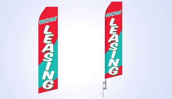 Now Leasing Stock Flag - 16ft
